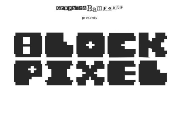 Block Pixel Font for Nostalgic Branding and Trendy Design