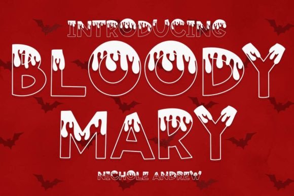 Bloody Mary Font: A Spooky Display Typeface for Halloween Campaigns
