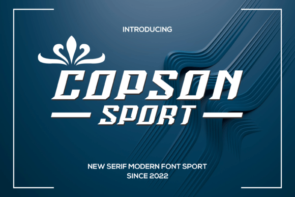 Copsonsport: A Bold Display Font for Sporty Designs