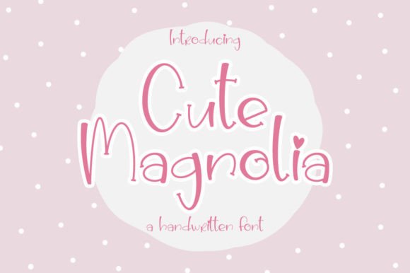 Cute Magnolia Font for Invitations and Handmade Creations