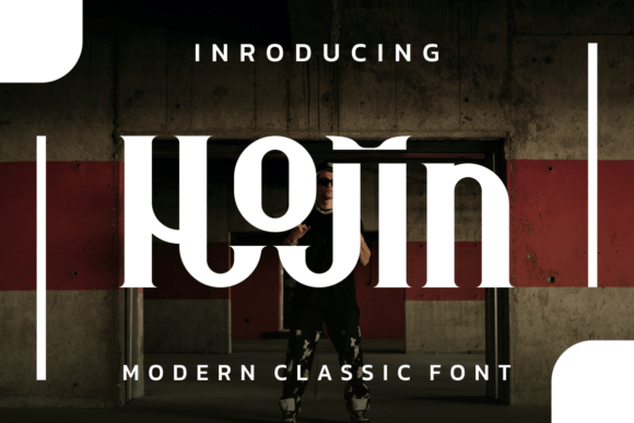 Hojin Display Font for Creative Product Designs
