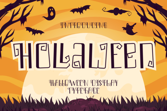 Hollaween Font for Spooky and Whimsical Design Projects
