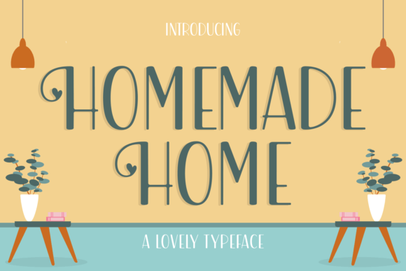 Homemade Home Font for Cozy Branding Projects