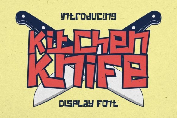 Kitchen Knife Font for Editorial Design