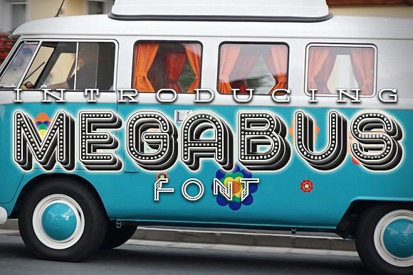 Megabus Font Review: A Retro Display Typeface for Bold Projects
