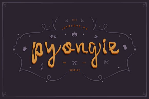 Pyongie Font: A Whimsical Typeface for Spooky Editorial Projects